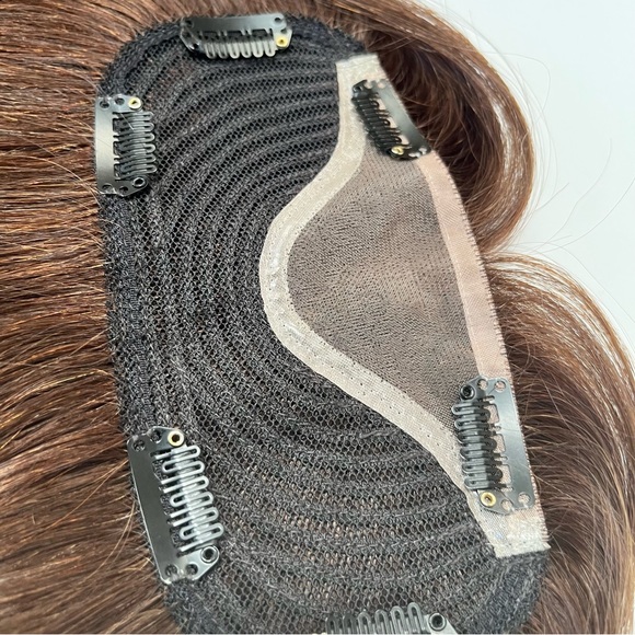 Remy Human Hair Clip-on Bangs Top Piece - Picture 12 of 16